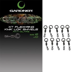 GARDNER Obratlíky Covert XT Flexi-Ring Kwik Lok Swivels 10ks